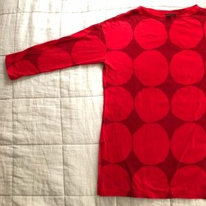 Marimekko Red tunic top size S